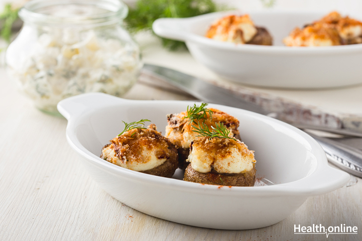 Cheesy autumn mushrooms