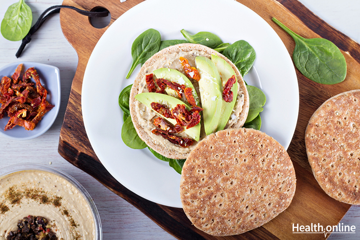 Hummus and Avocado Salad Sandwiches