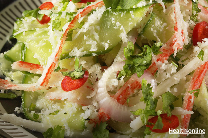 Cucumber salad with coconut