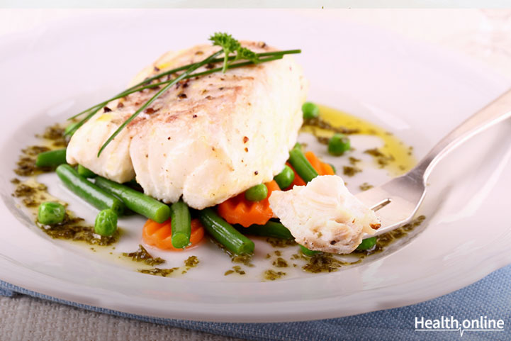 Fish Steaks with Grilled Fennel, Pepper and Onion