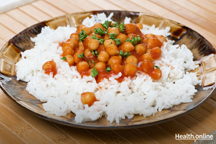 Ginger Squash Stew, Chickpeas with Rice