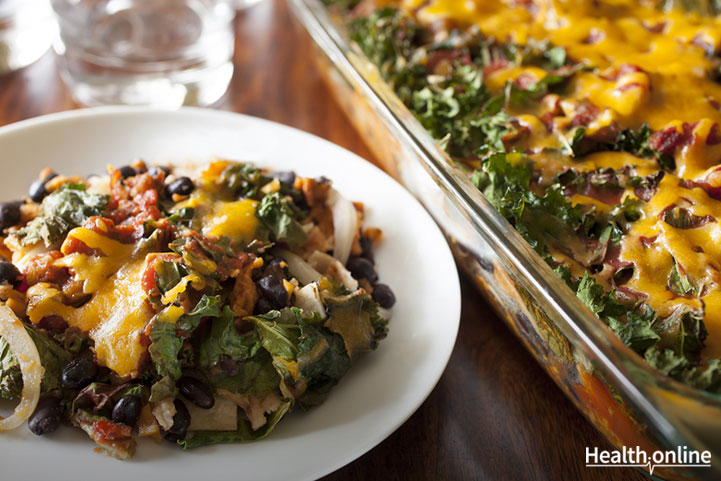 Kale, Zucchini, and Pinto Bean Enchilada Recipe