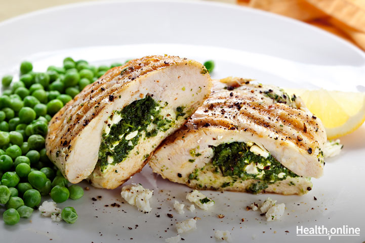 Spicy Kale and Corn Stuffed Chicken Breasts