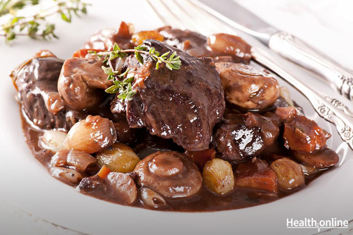 Beef Mushroom with Red Wine Sauce