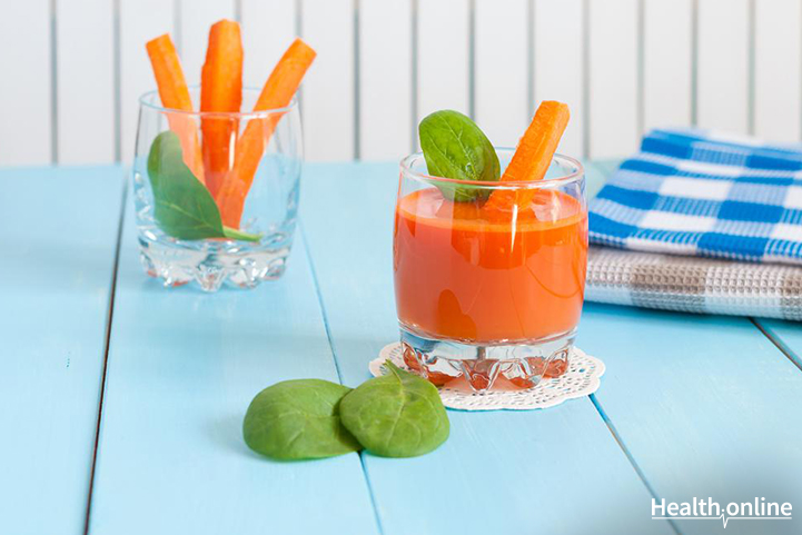 Carrot and cucumber juice