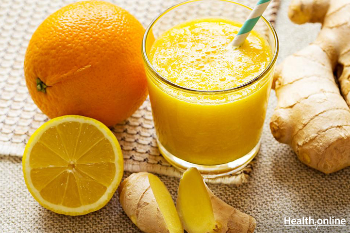 Maca powder citrus superfood smoothie