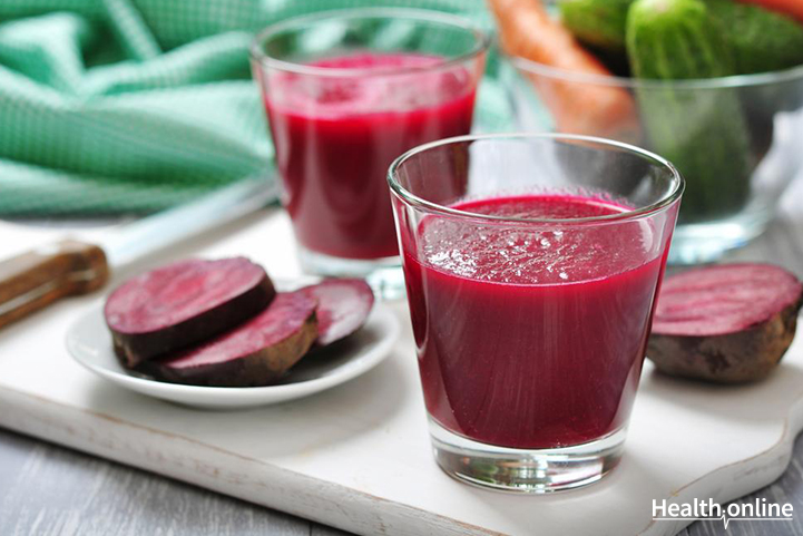 Red cabbage, beet, and celery juice